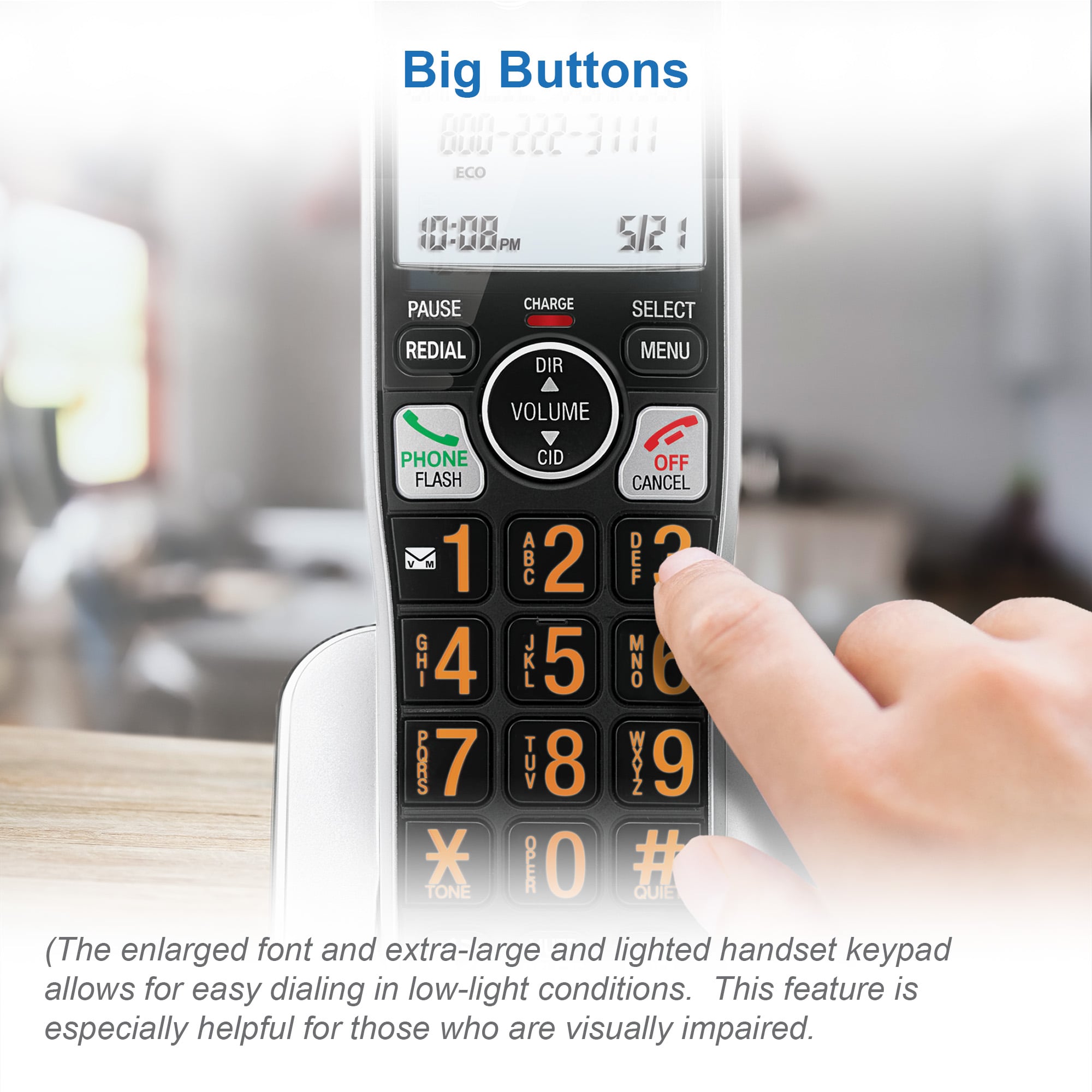 4-Handset Cordless Phone with Unsurpassed Range, Smart Call Blocker and Answering System - view 9