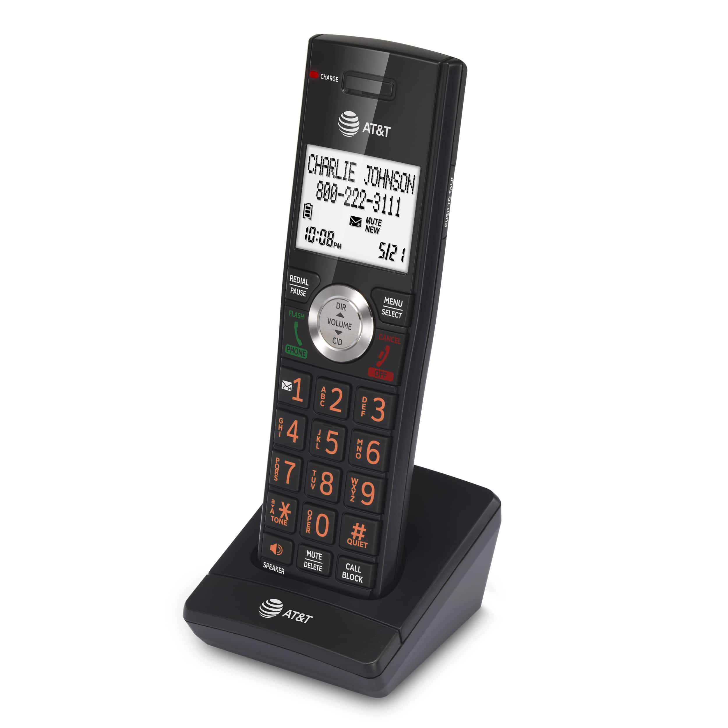 6 handset phone system with smart call blocker - view 19