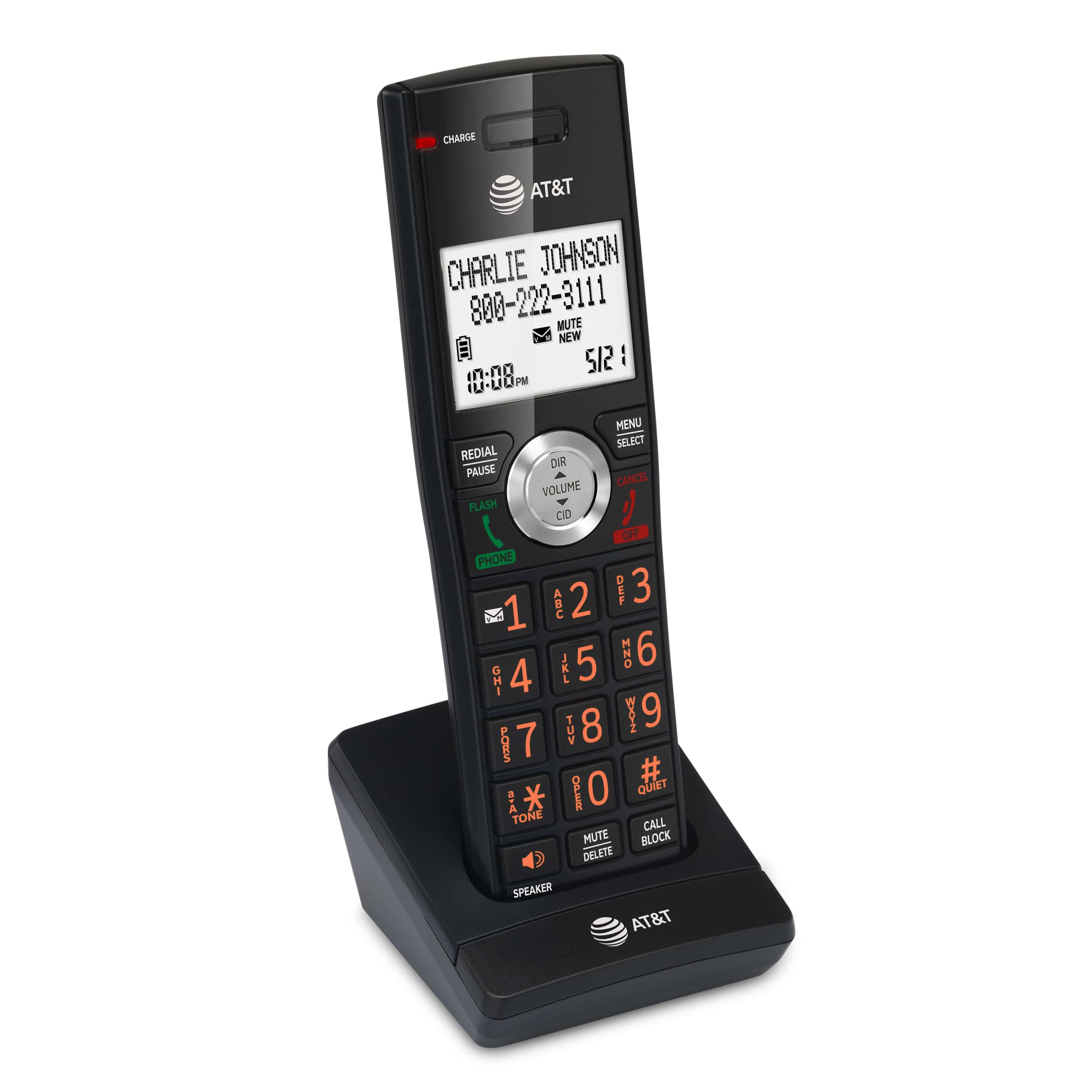 6 handset phone system with smart call blocker - view 20