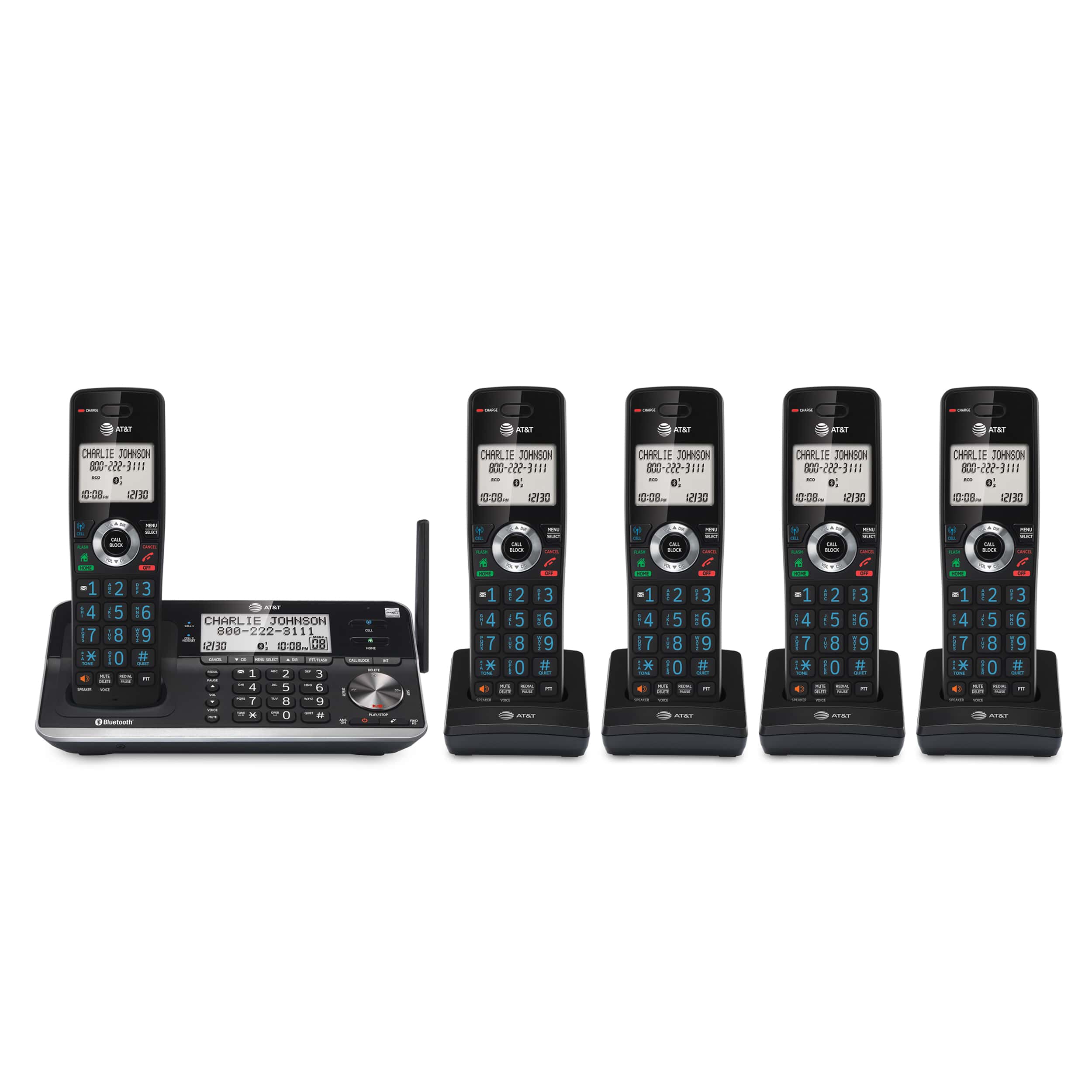 5-Handset Expandable Cordless Phone with Unsurpassed Range, Bluetooth Connect to Cell™, Smart Call Blocker and Answering System, DLP73510 - view 1