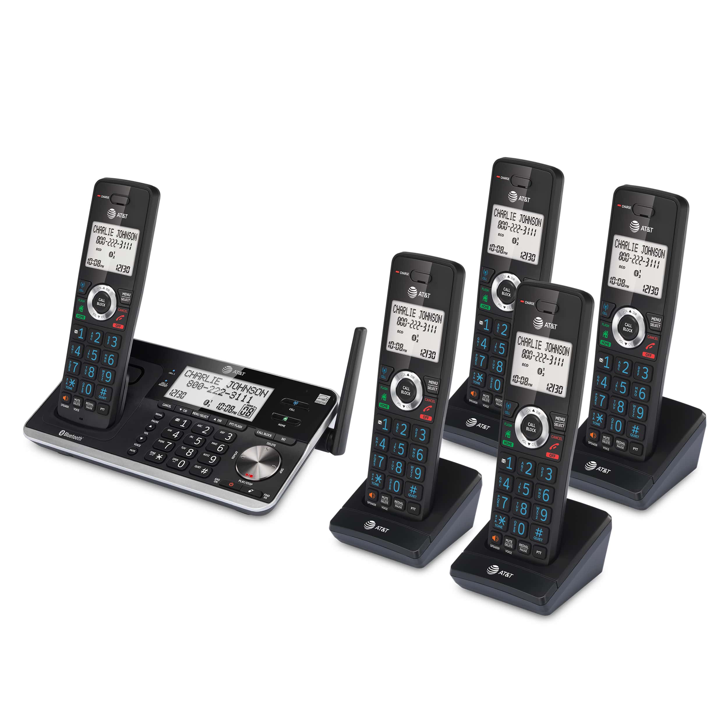 5-Handset Expandable Cordless Phone with Unsurpassed Range, Bluetooth Connect to Cell™, Smart Call Blocker and Answering System, DLP73510 - view 2