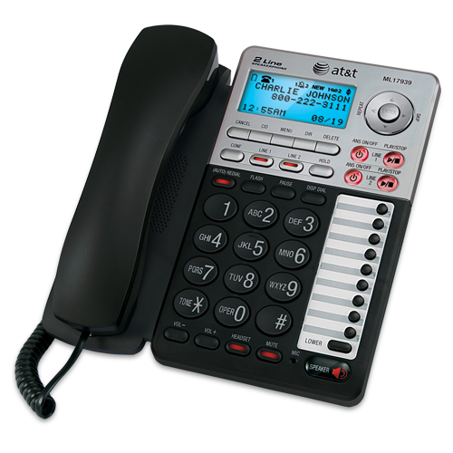 2-Line Corded Speakerphone with Caller ID and Digital Answering System - view 1