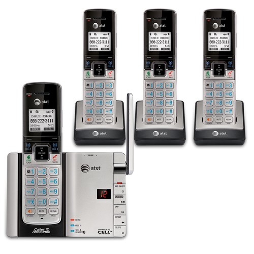 AT&T TL92273 DECT 6.0 Connect to Cell BLUETOOTH 6 Handset Cordless Phone System 