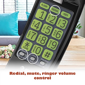 Trimline Corded Phone with Extra Large Buttons, NO AC Power Required, Wall-Mountable - view 7