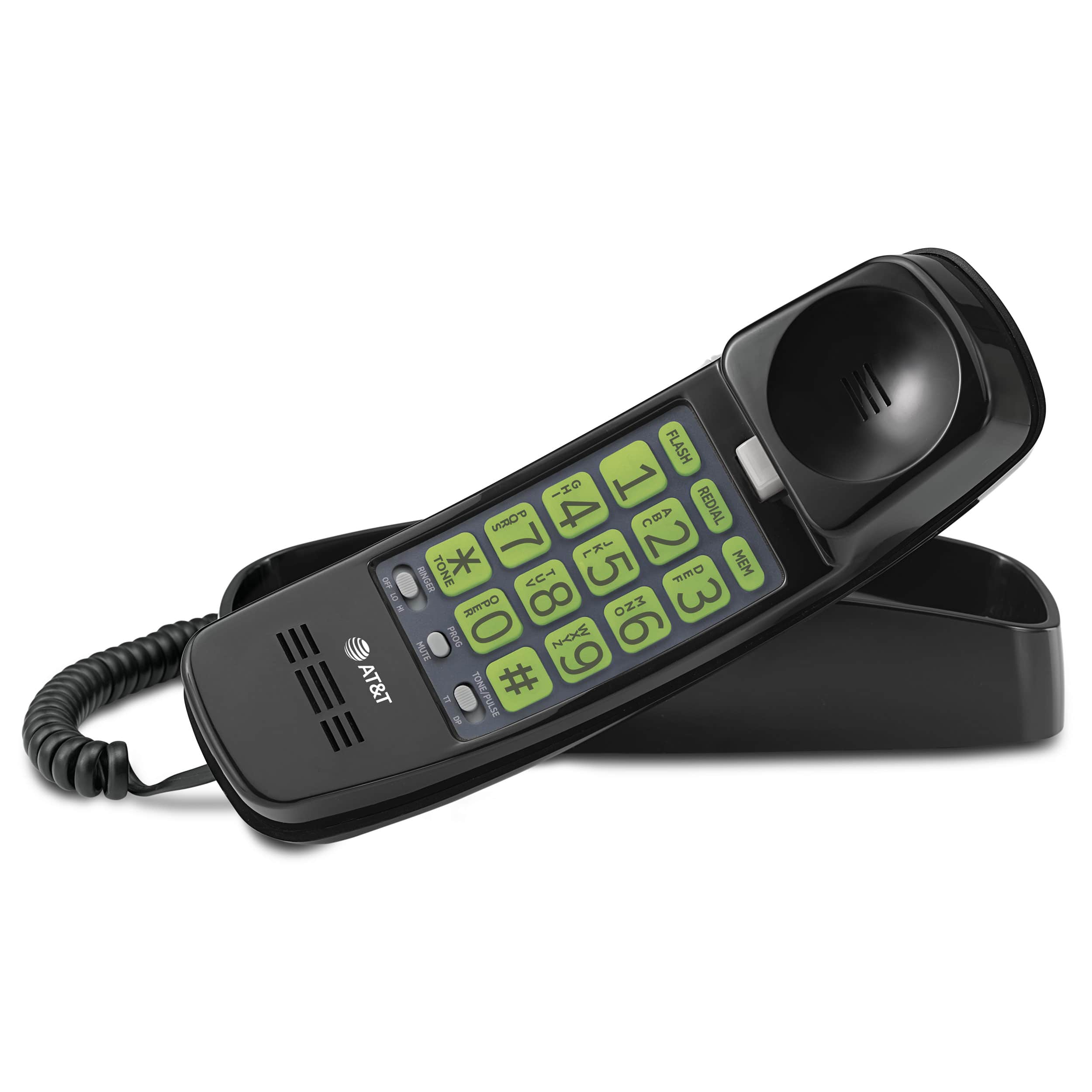 Trimline Corded Phone with Extra Large Buttons, NO AC Power Required, Wall-Mountable - view 9