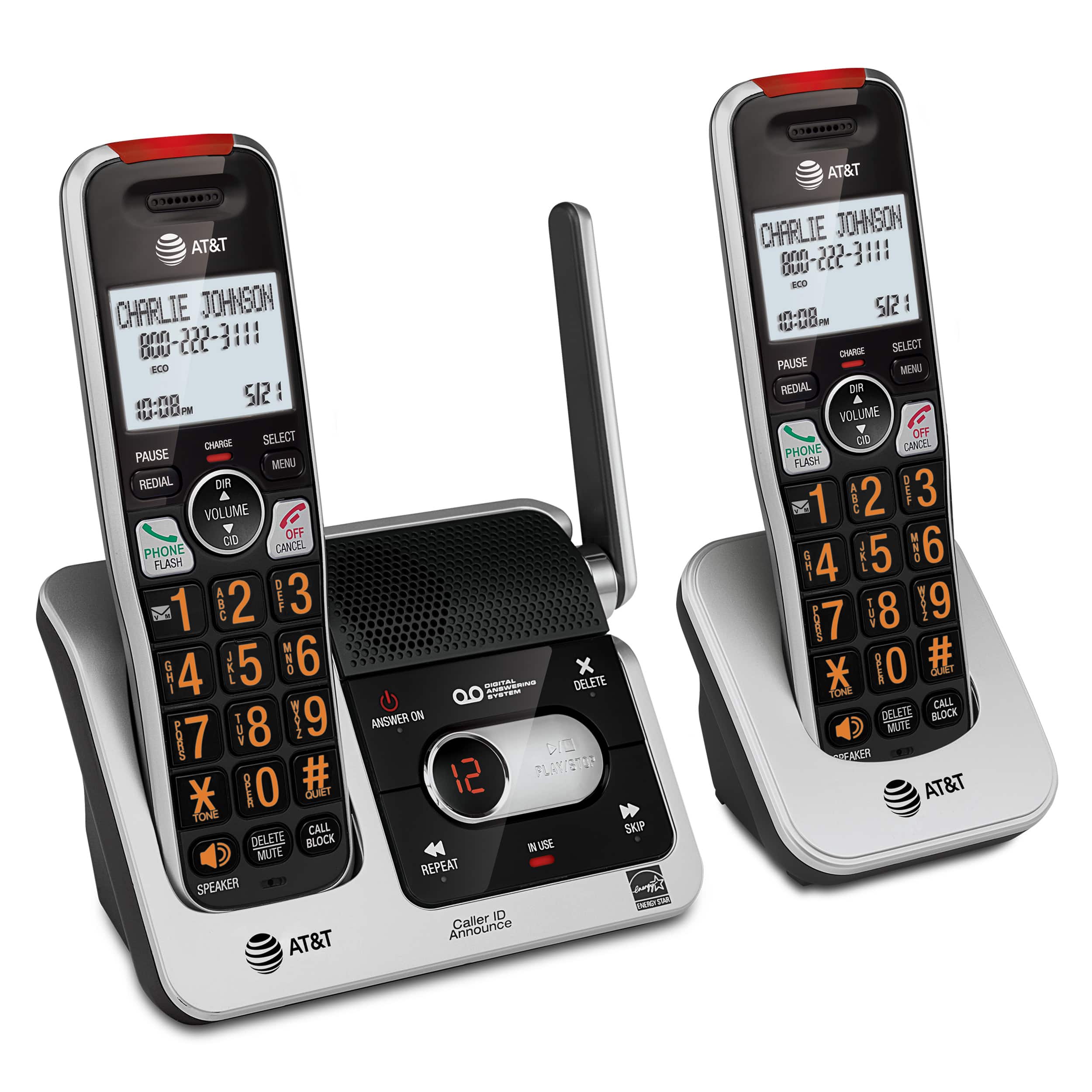 2-Handset Cordless Phone with Unsurpassed Range, Smart Call Blocker and Answering System - view 9