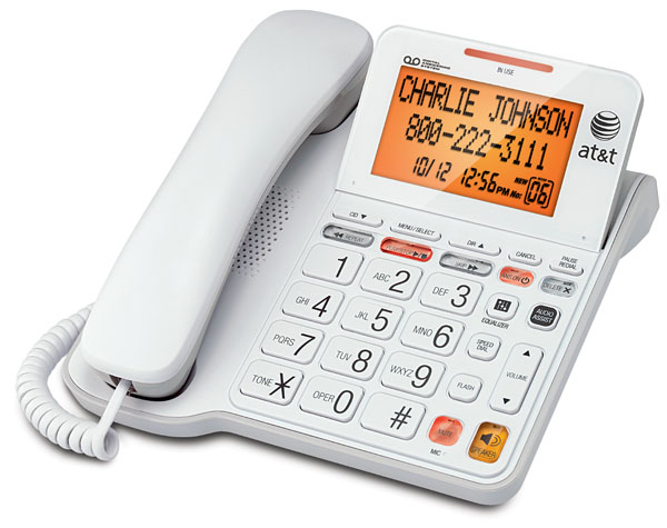 Corded Speakerphone with Answering System and Caller ID - view 2
