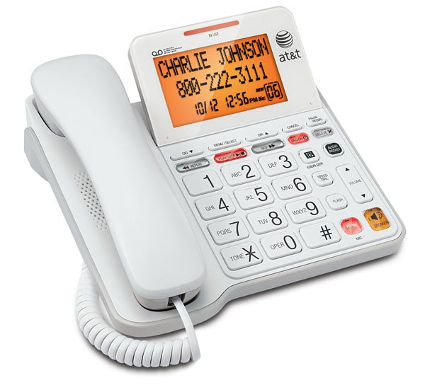 Corded Speakerphone with Answering System and Caller ID - view 3