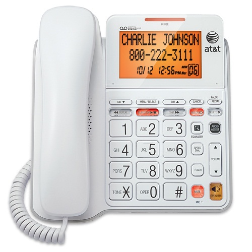 Brand New In Box White AT&T Memory 530 Corded Telephone 