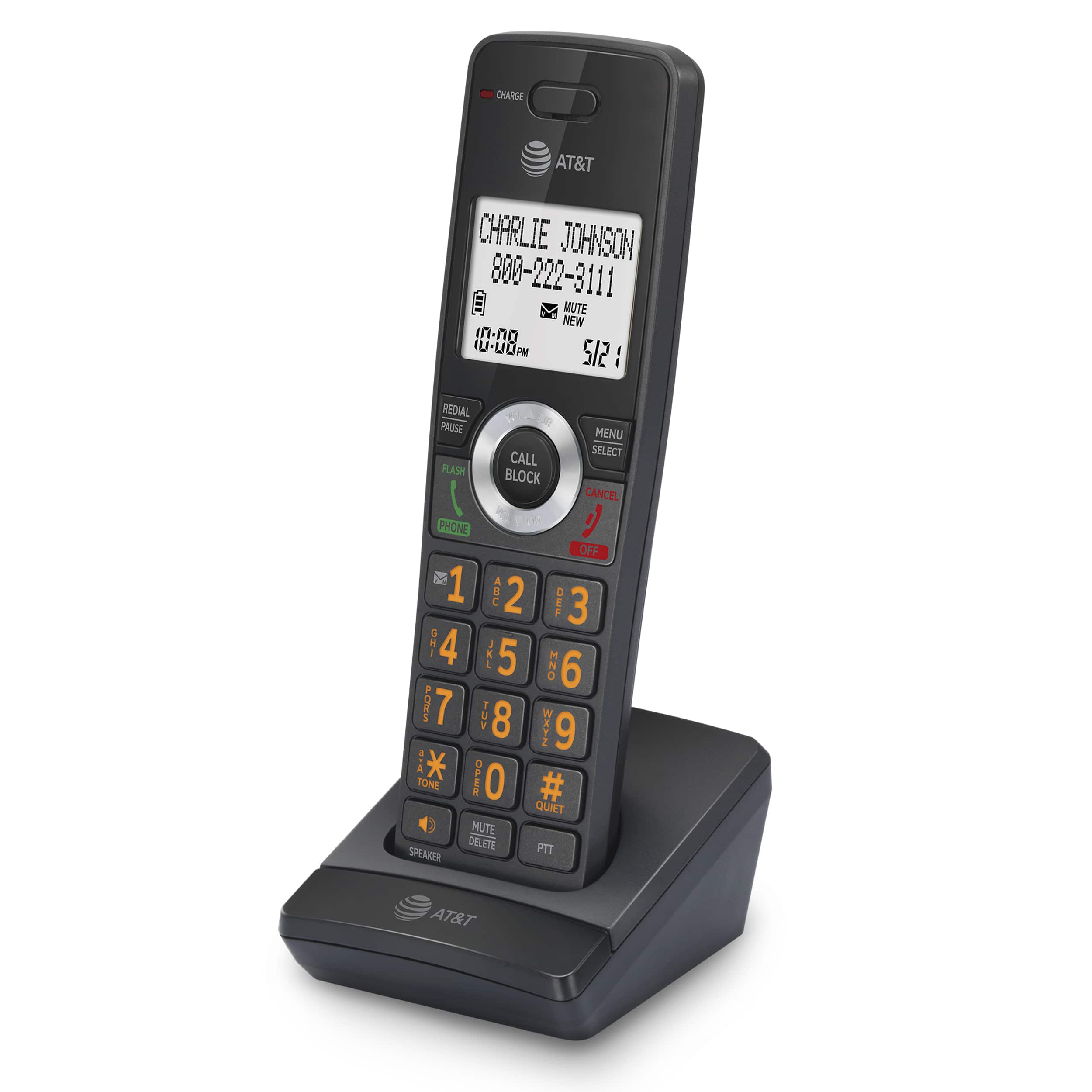 Accessory handset with caller ID/call waiting - view 1