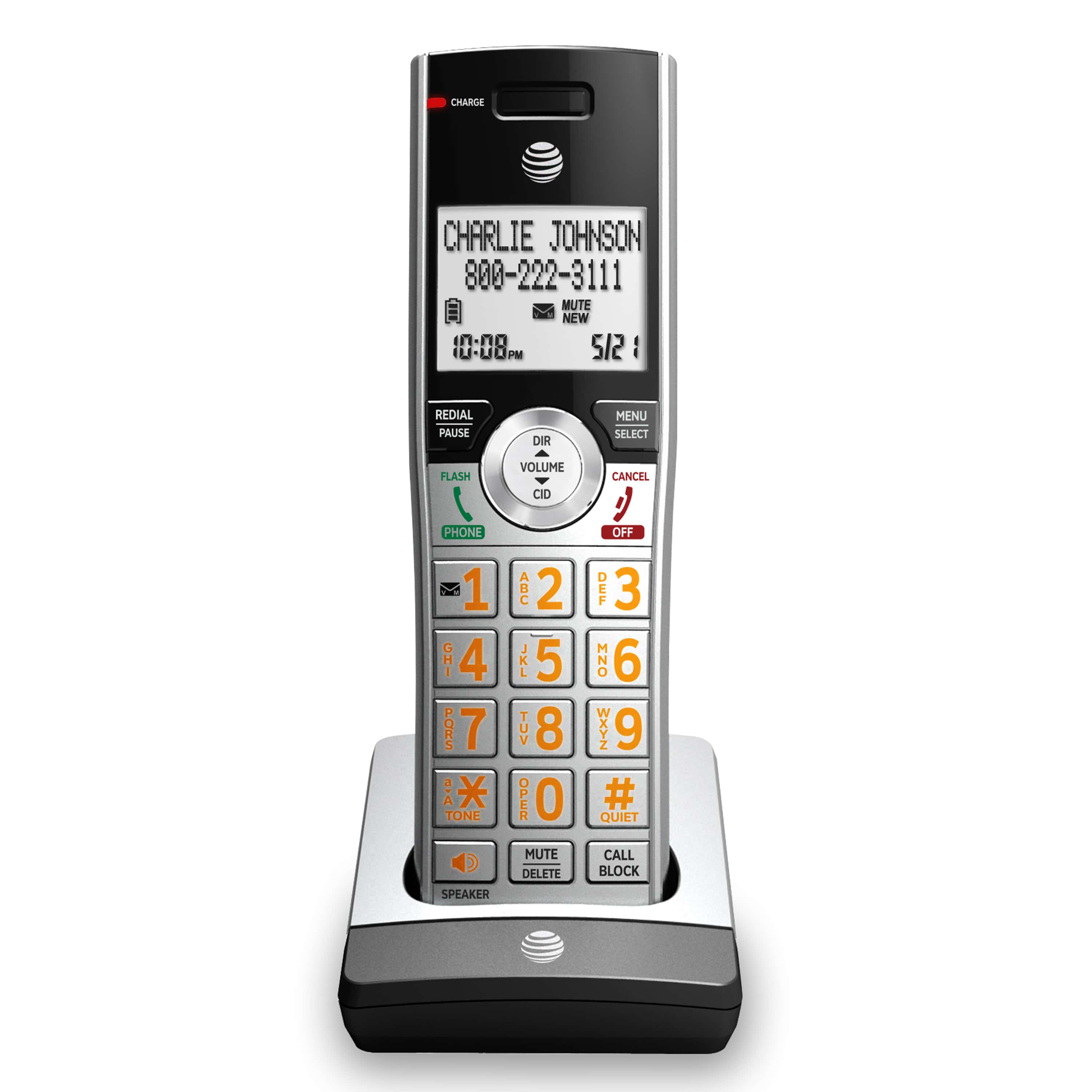 Cordless Accessory Handset for AT&T CL82207, CL82267, CL82307, CL82367, CL82407, CL83207, CL83407, CL84107, CL84207 and CL84327 - view 1