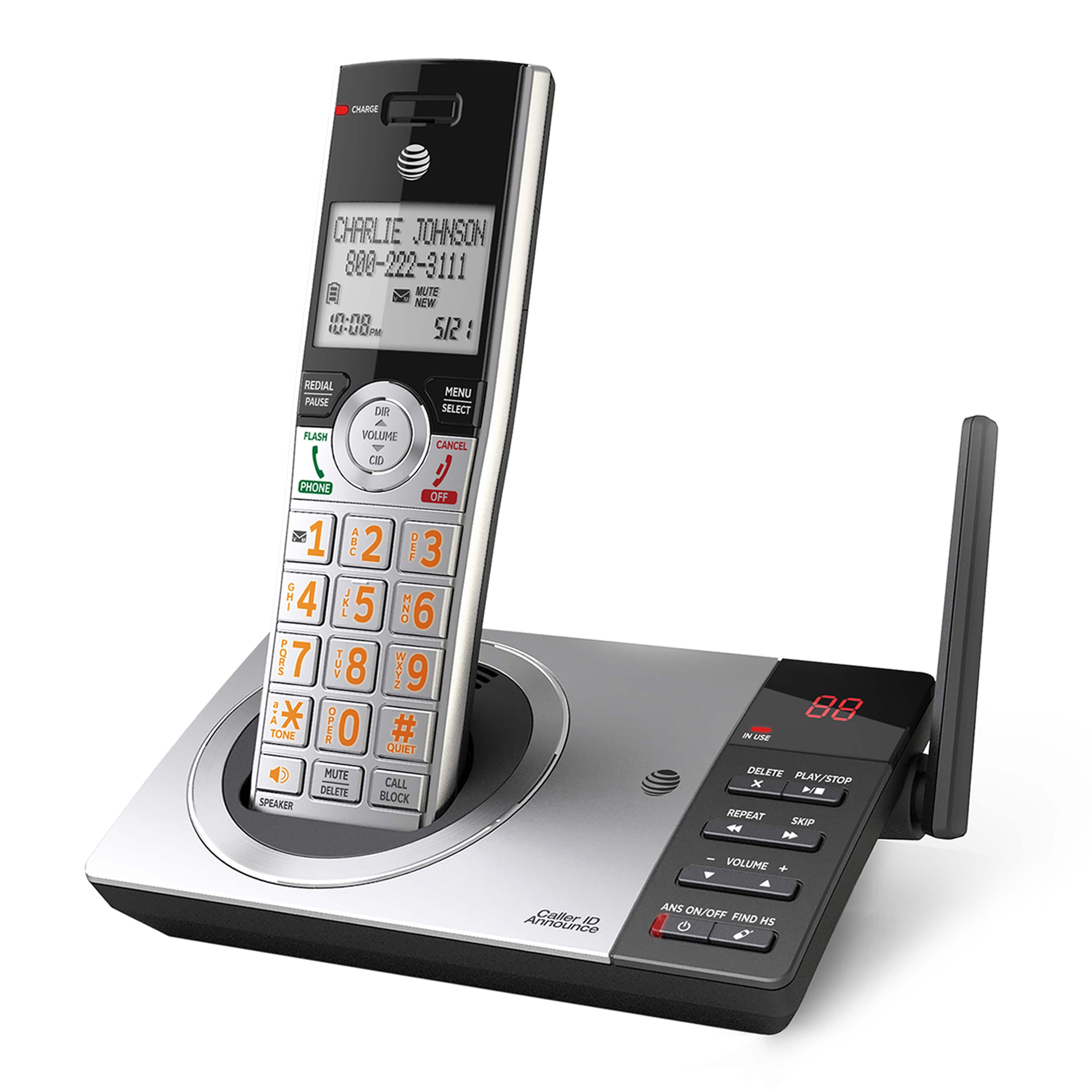 Cordless answering system with smart call blocker - view 3