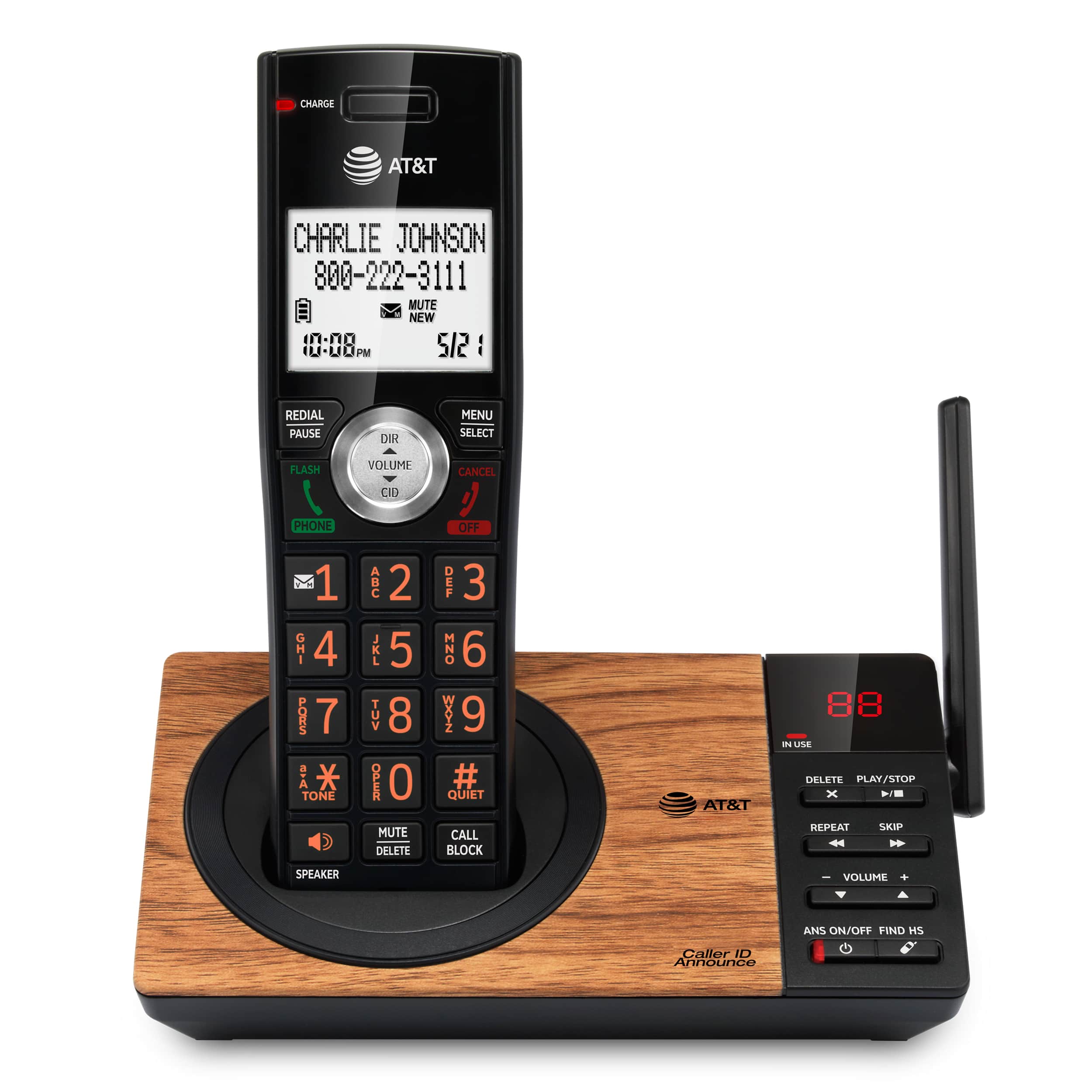 1-Handset Expandable Cordless Phone with Unsurpassed Range, Smart Call Blocker and Answering System - view 1