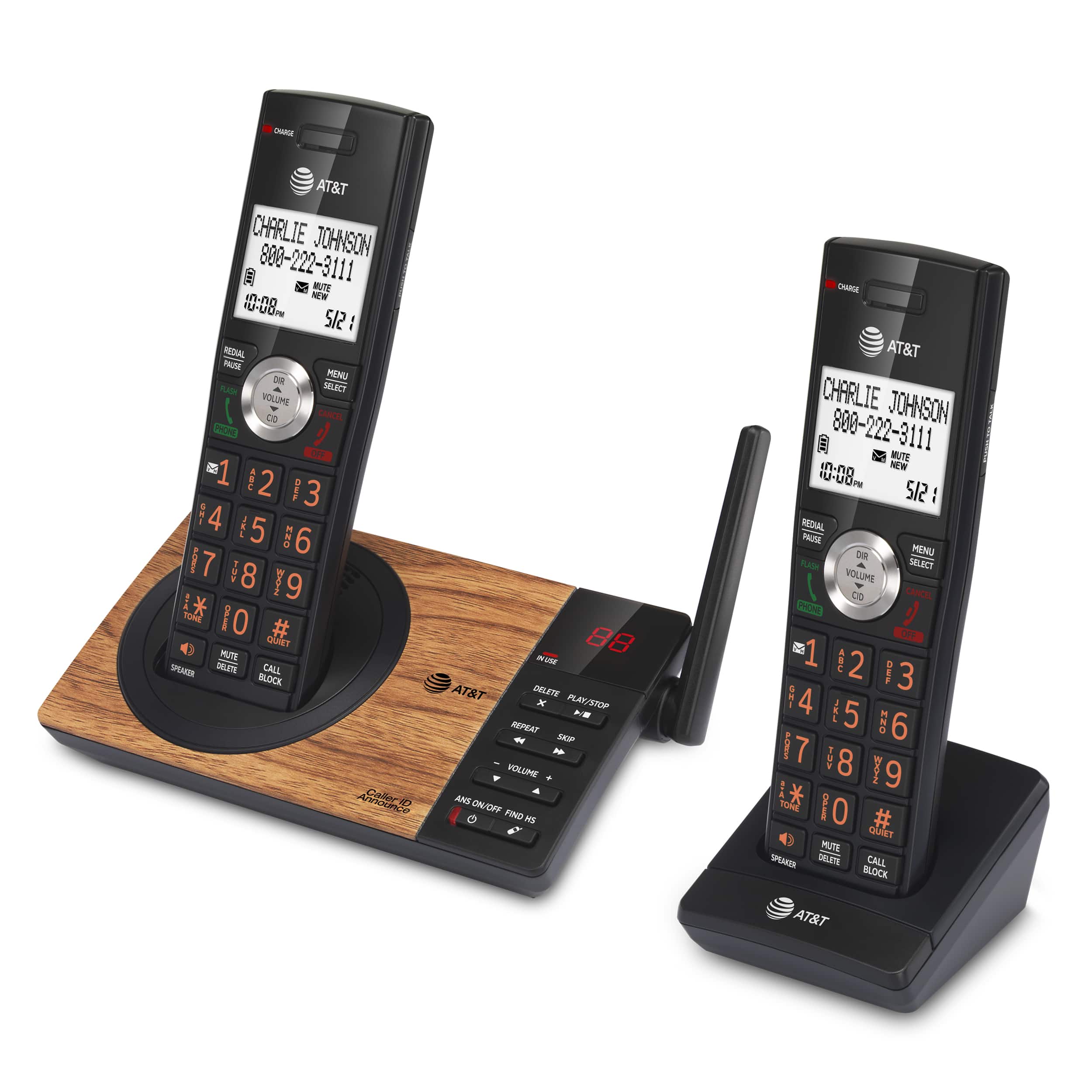 2-Handset Expandable Cordless Phone with Unsurpassed Range, Smart Call Blocker and Answering System - view 3