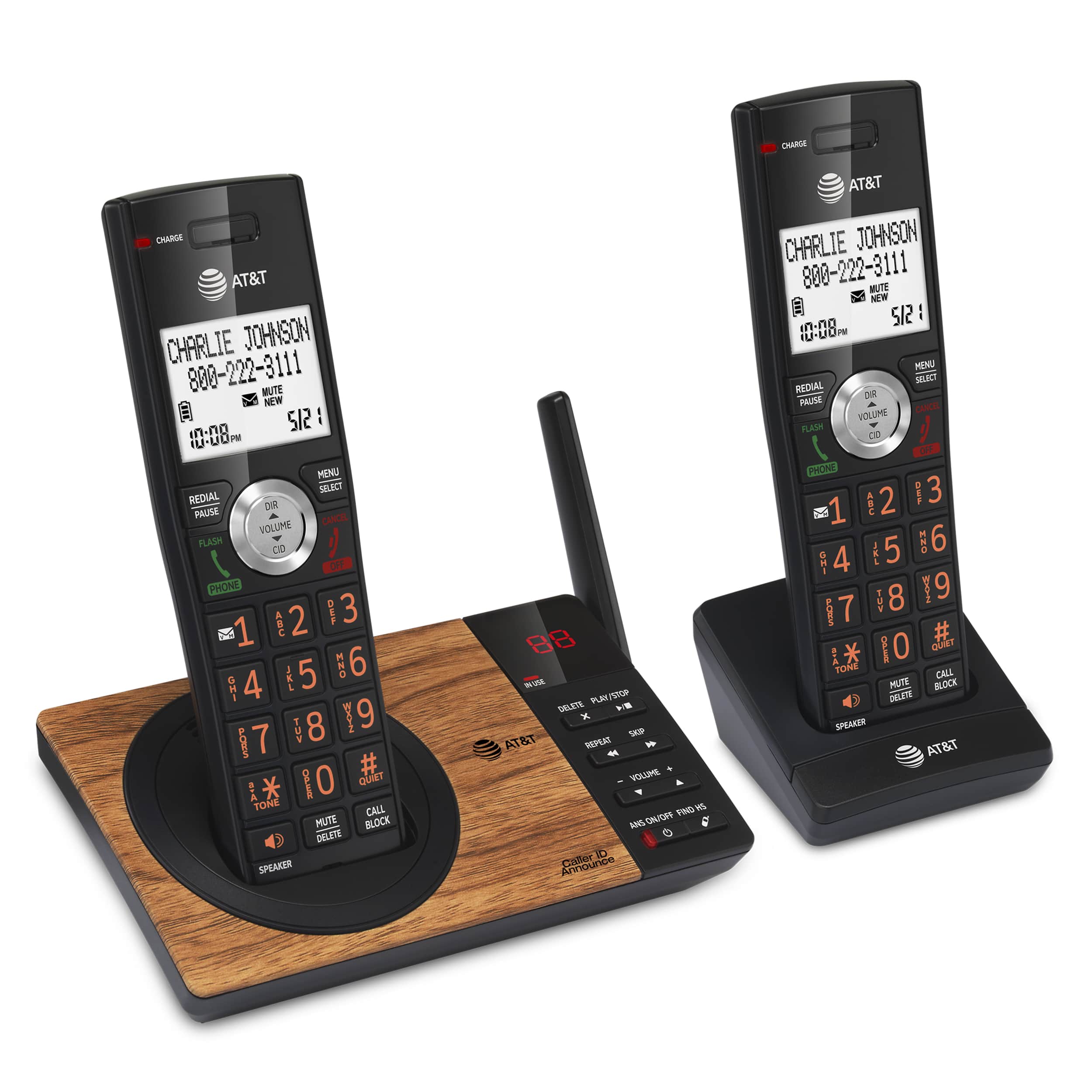 2-Handset Expandable Cordless Phone with Unsurpassed Range, Smart Call Blocker and Answering System - view 2