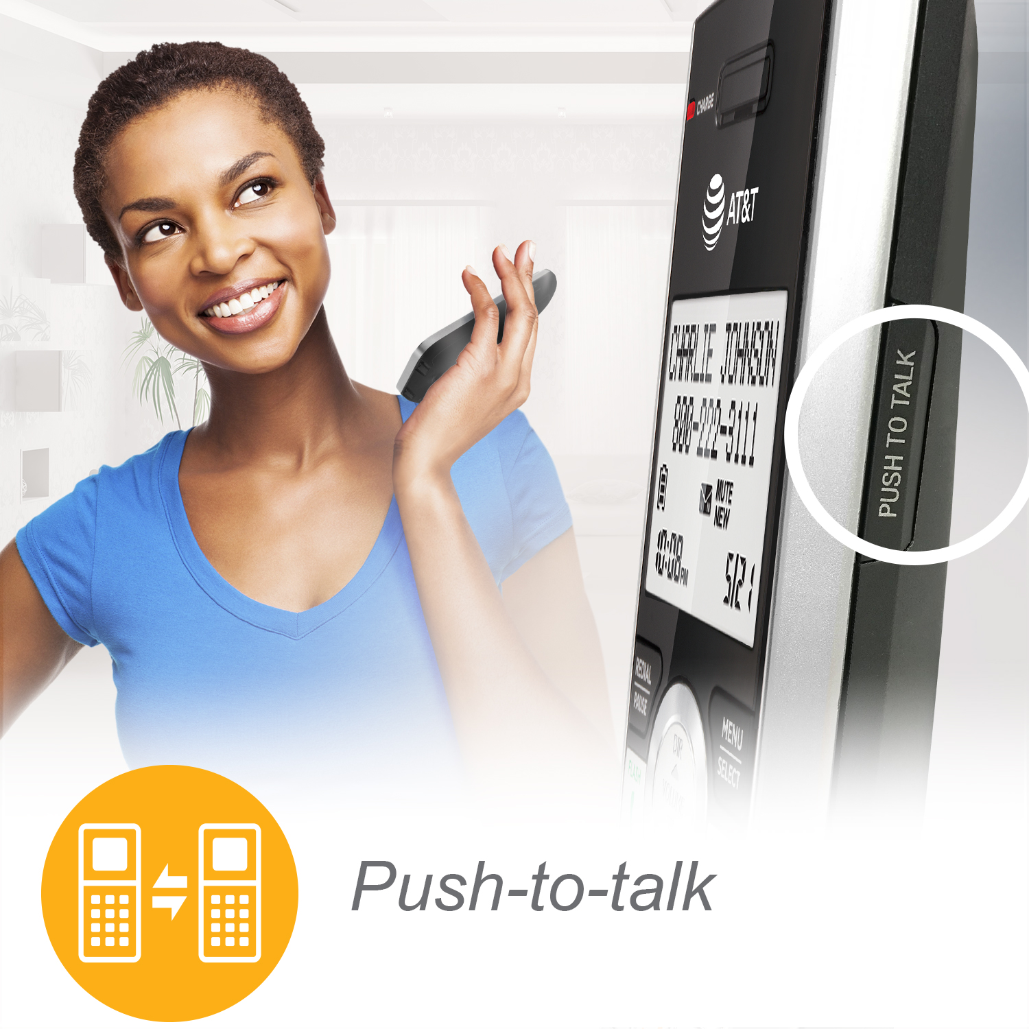 6 handset phone system with smart call blocker - view 11