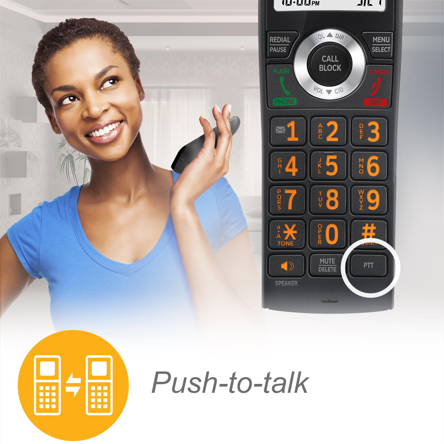 3-Handset Expandable Cordless Phone with Unsurpassed Range, Smart Call Blocker and Answering System - view 8