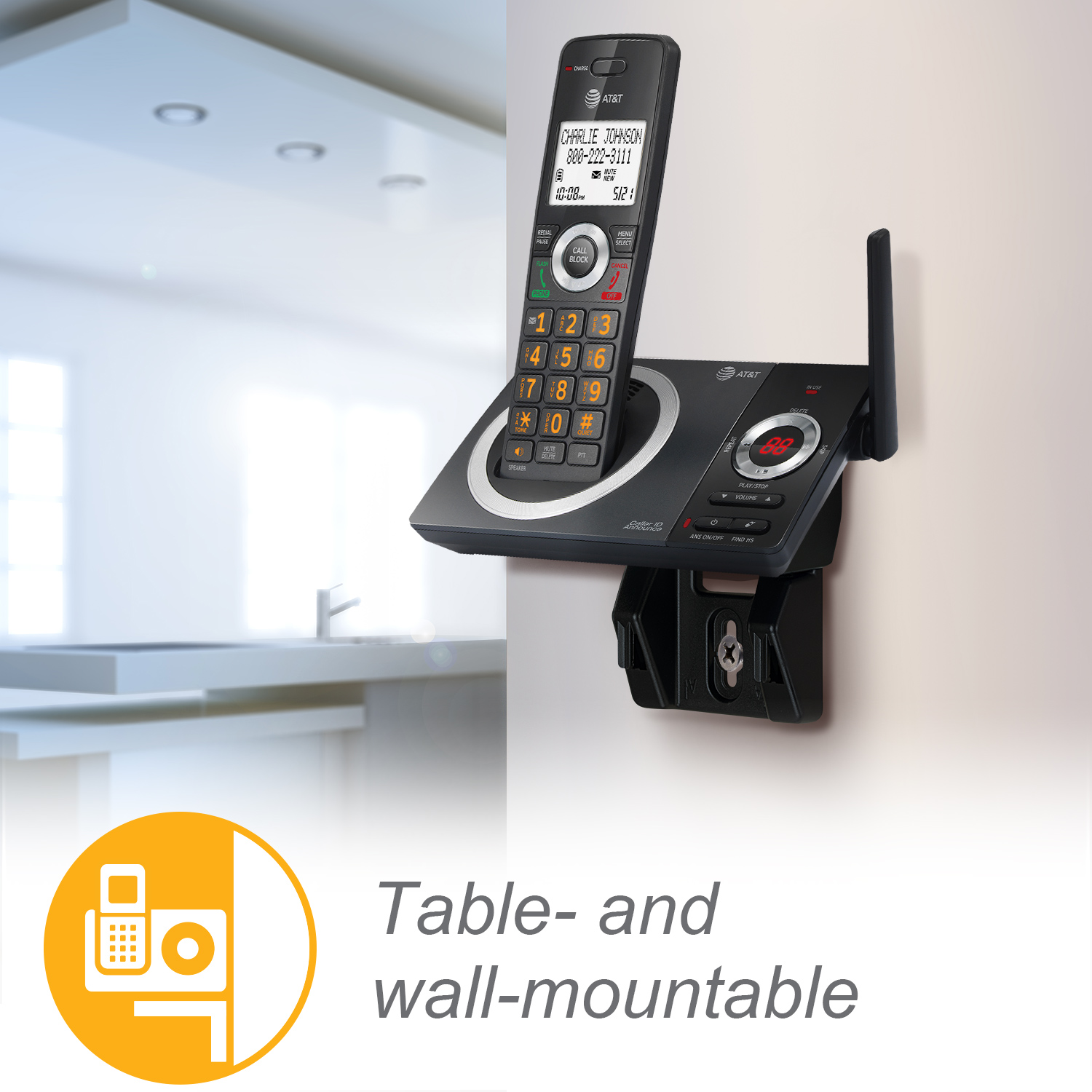 5-Handset Expandable Cordless Phone with Unsurpassed Range, Smart Call Blocker and Answering System - view 12