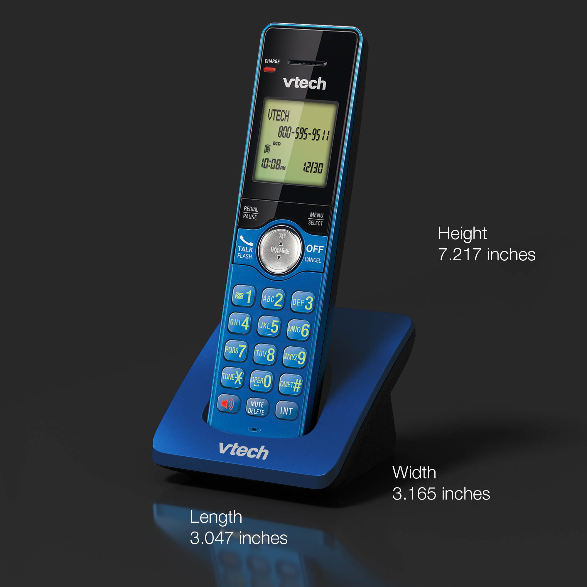 VTech 2-Handset Cordless Phone for Home with Caller ID/Call Waiting, Landline Phones, Illuminated Keypad, Full Duplex Speakerphone, ECO & Quiet Mode, Wall Mount - view 10