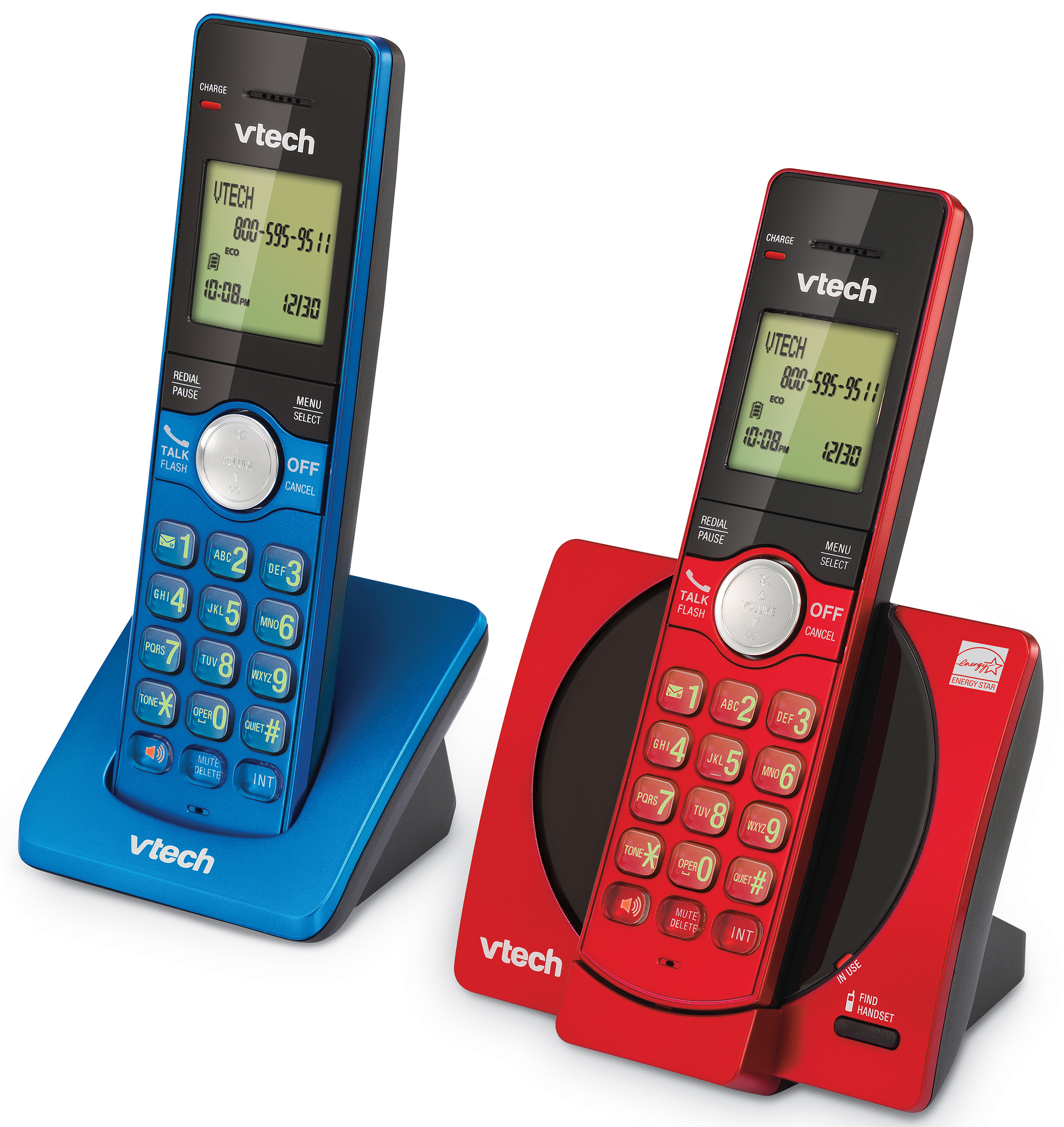 VTech 2-Handset Cordless Phone for Home with Caller ID/Call Waiting, Landline Phones, Illuminated Keypad, Full Duplex Speakerphone, ECO & Quiet Mode, Wall Mount - view 11