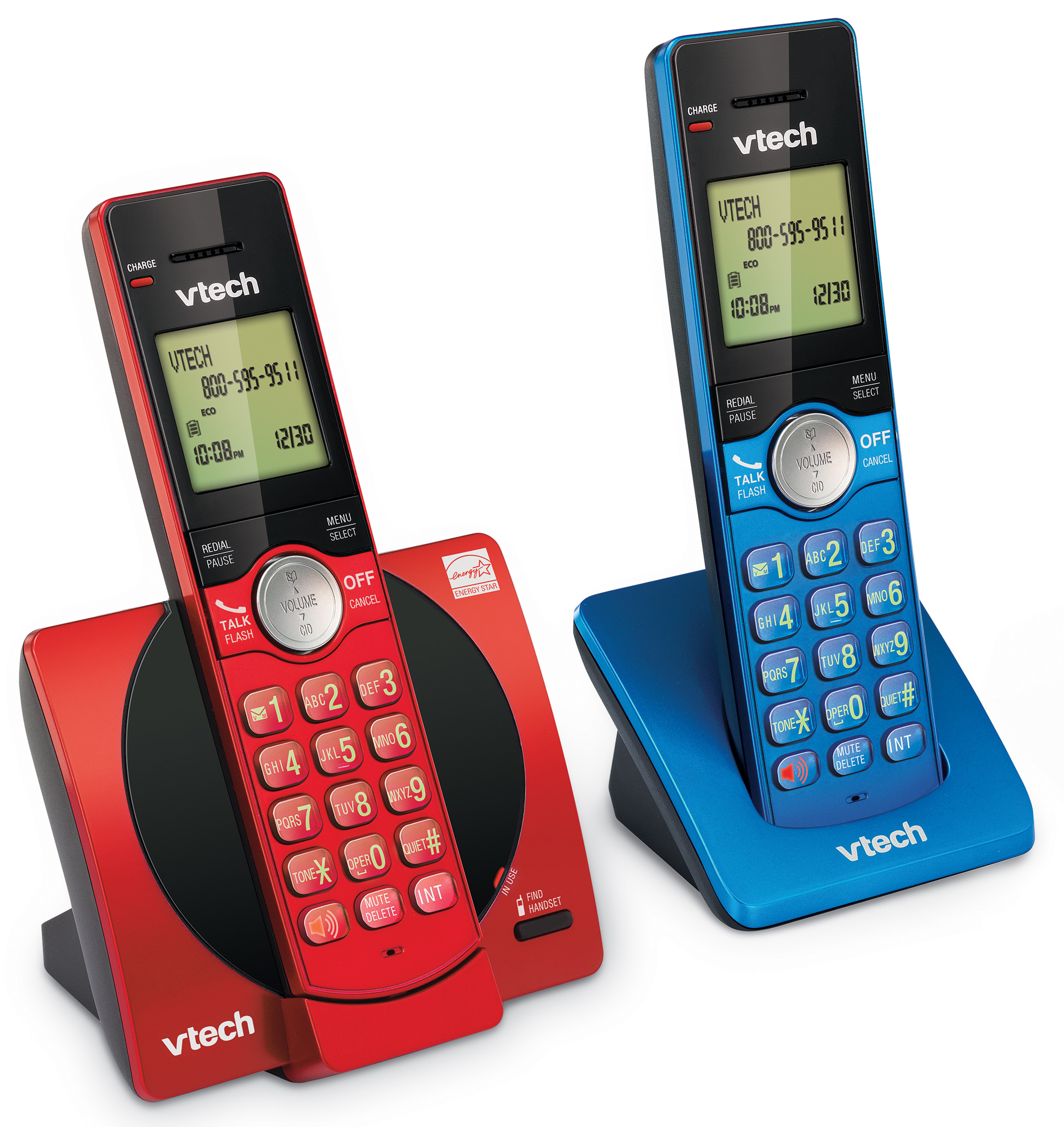 VTech 2-Handset Cordless Phone for Home with Caller ID/Call Waiting, Landline Phones, Illuminated Keypad, Full Duplex Speakerphone, ECO & Quiet Mode, Wall Mount - view 12