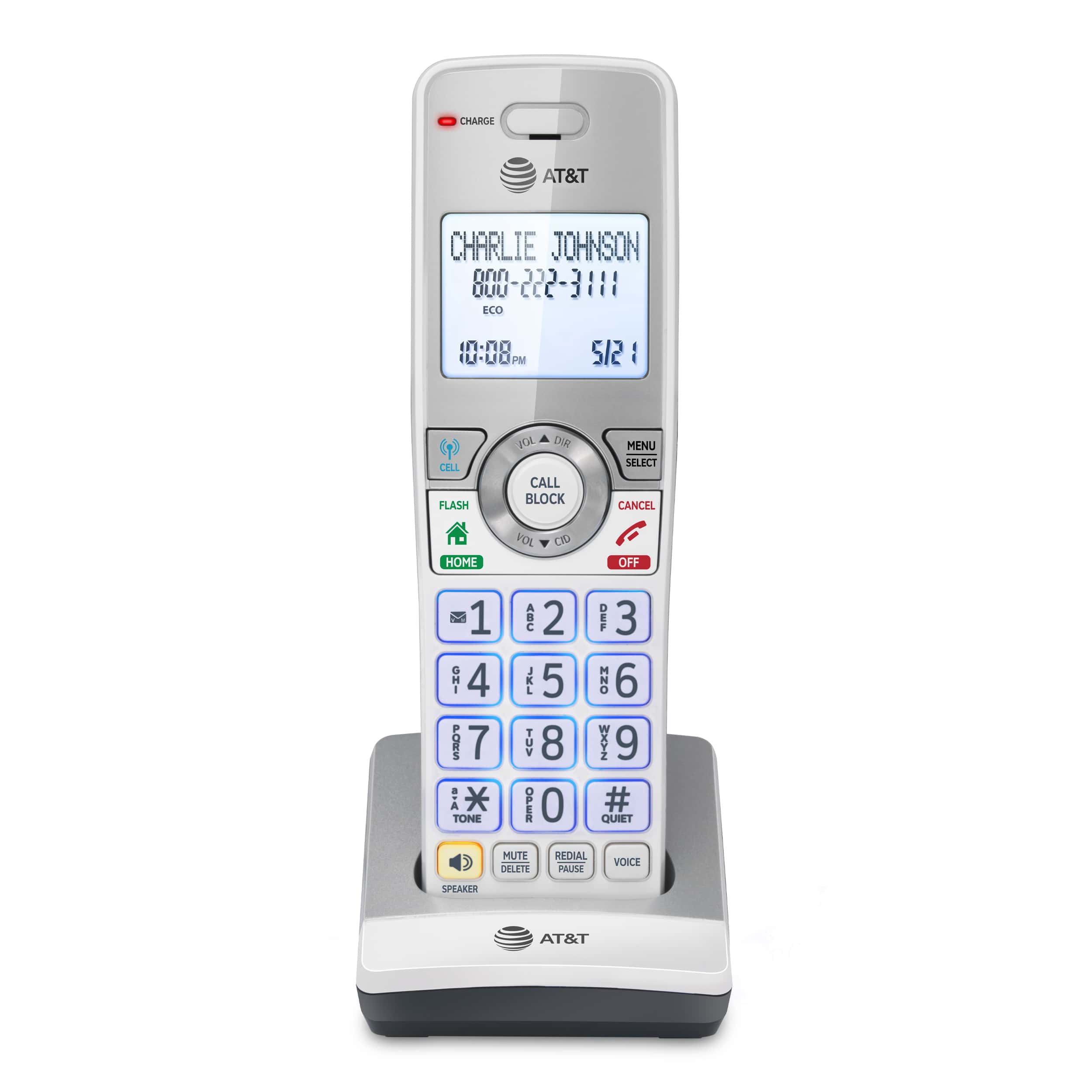 Accessory Handset with Unsurpassed Range, Bluetooth Connect to Cell, and Smart Call Blocker - view 1