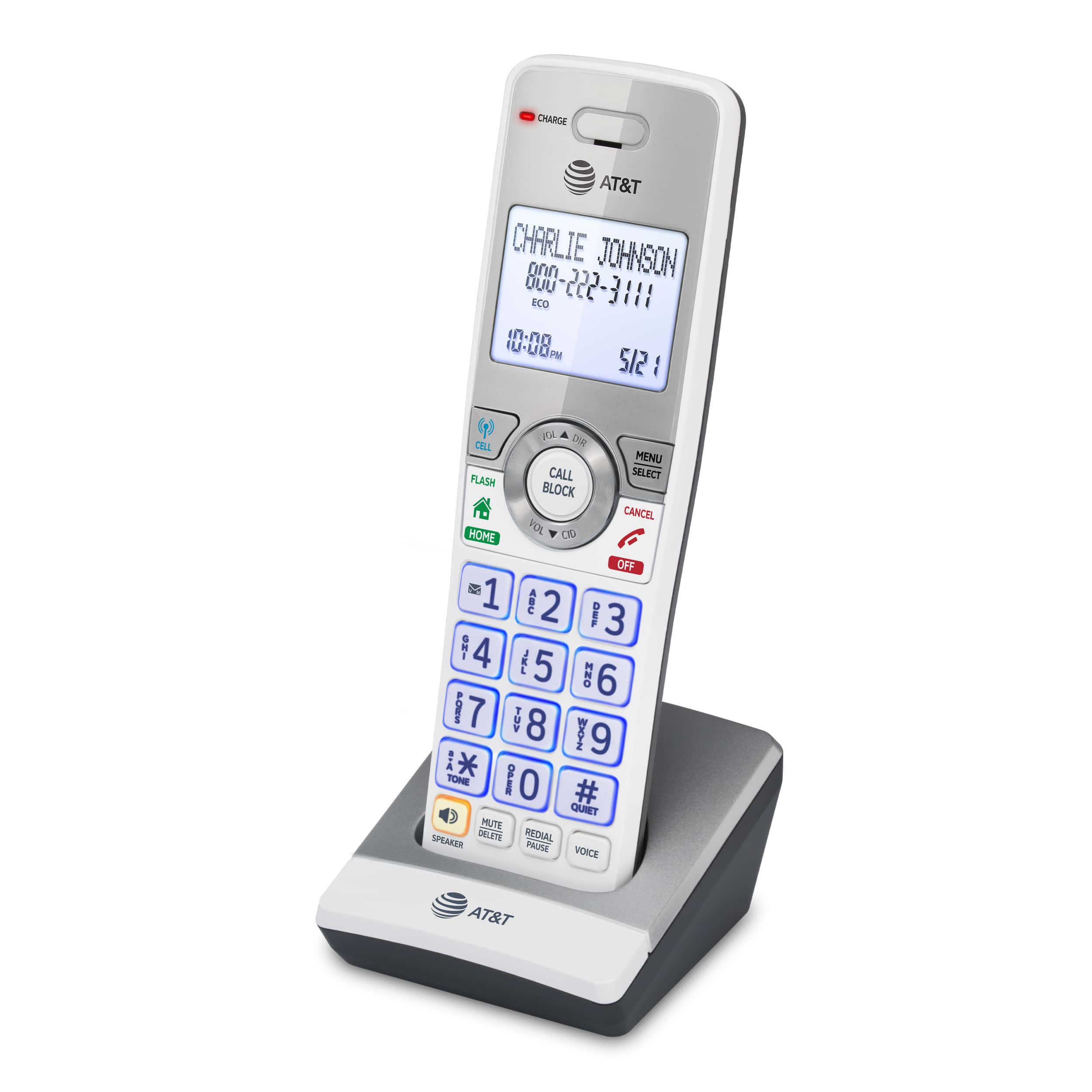 Accessory Handset with Unsurpassed Range, Bluetooth Connect to Cell, and Smart Call Blocker - view 3