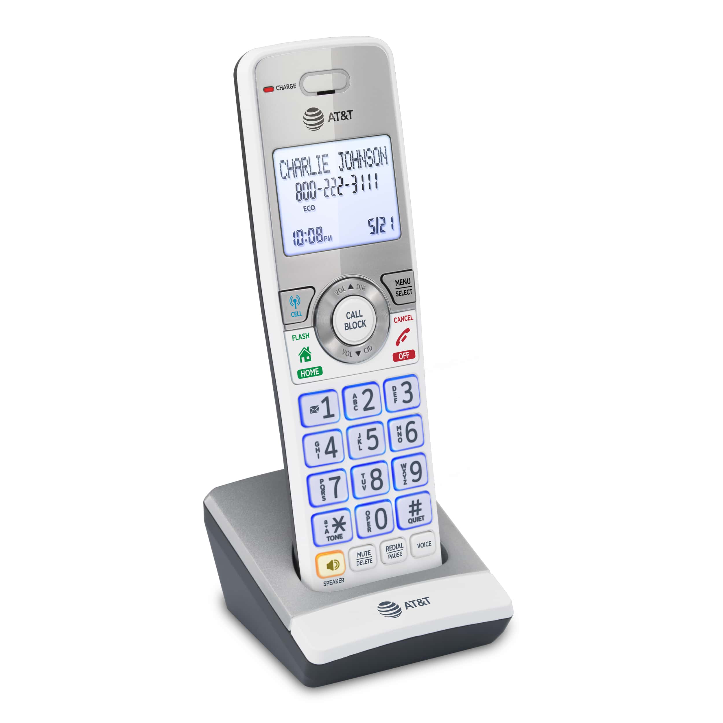 Accessory Handset with Unsurpassed Range, Bluetooth Connect to Cell, and Smart Call Blocker - view 2