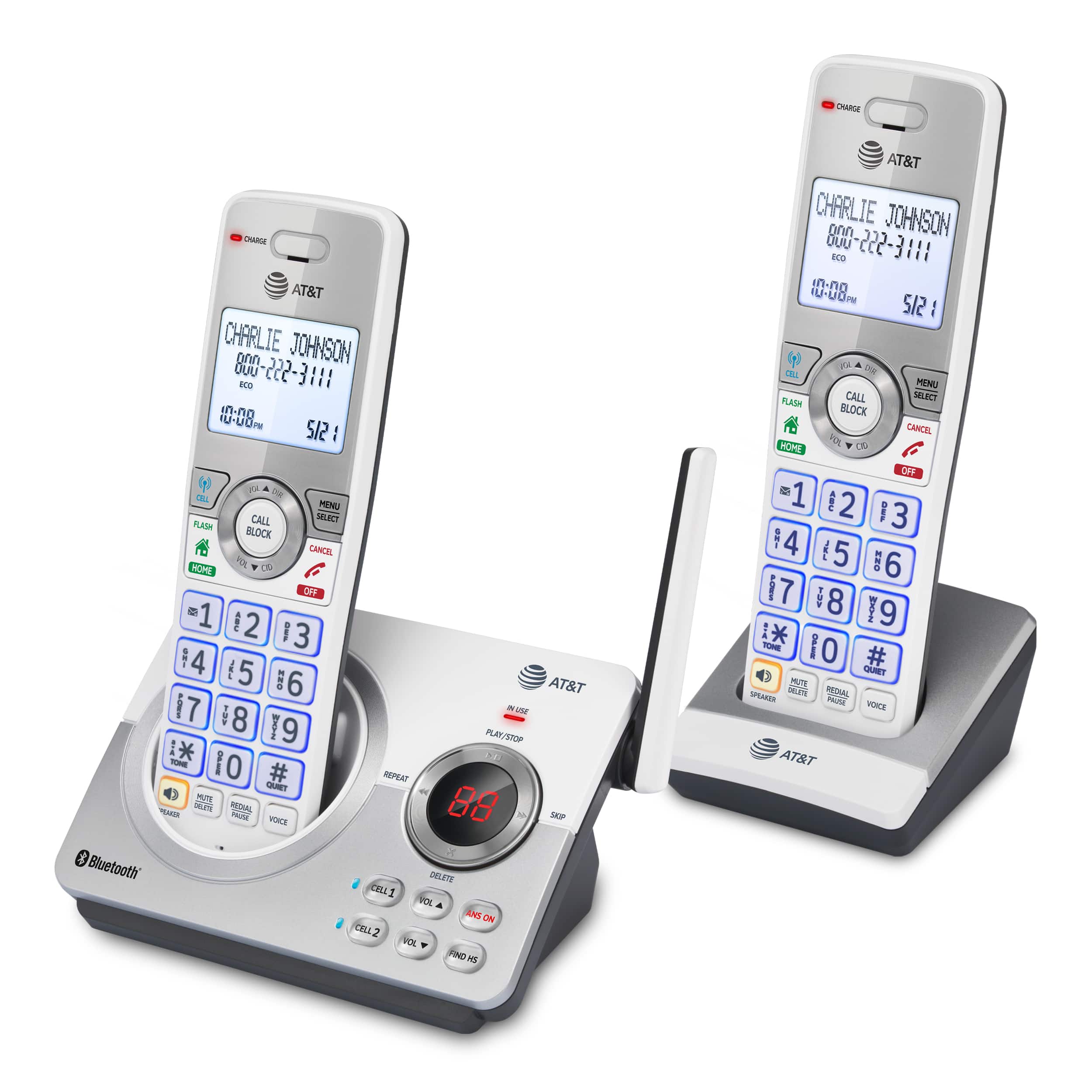 2-Handset Expandable Cordless Phone with Unsurpassed Range, Bluetooth Connect to Cell™, Smart Call Blocker and Answering System - view 2