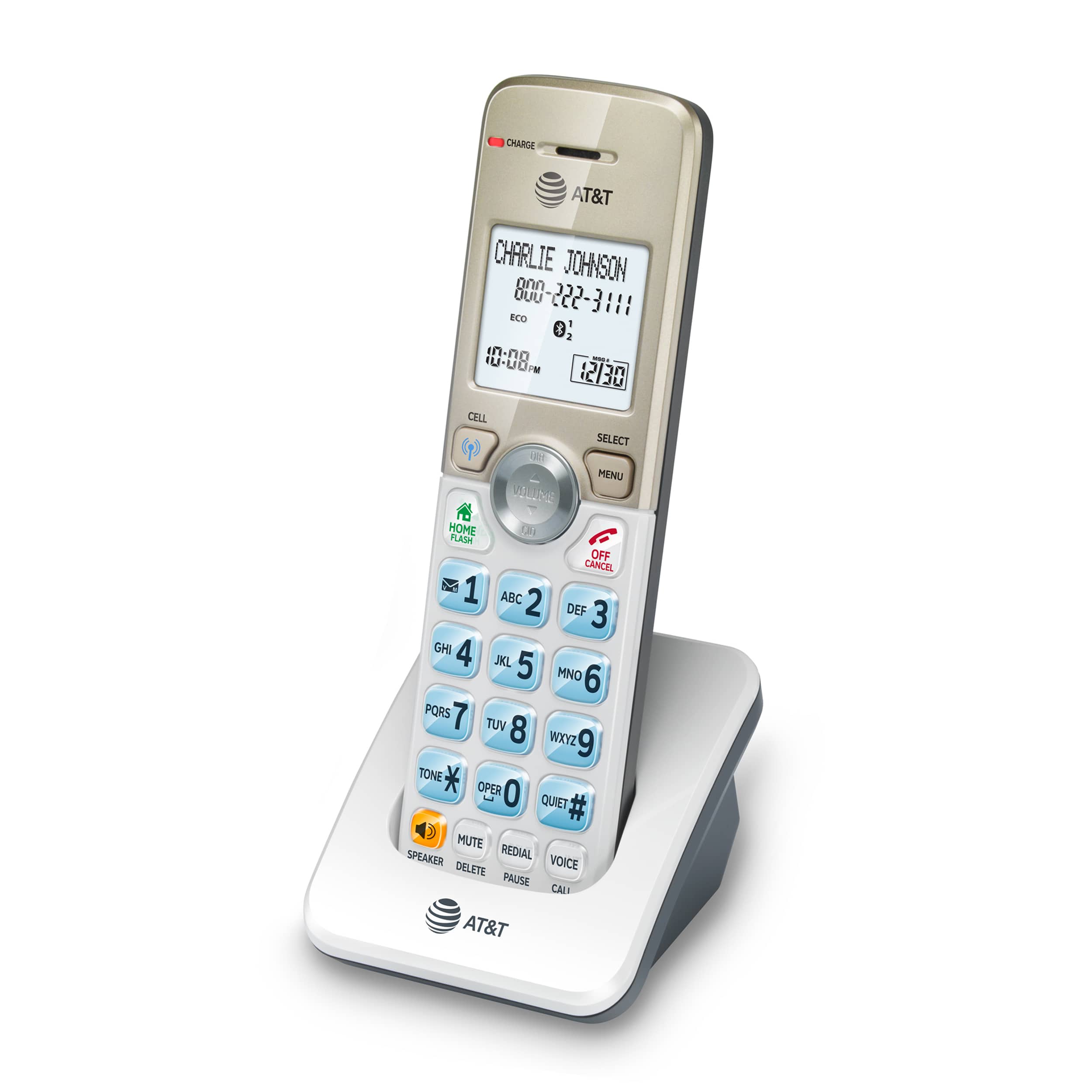 Accessory handset with caller ID/call waiting - view 1