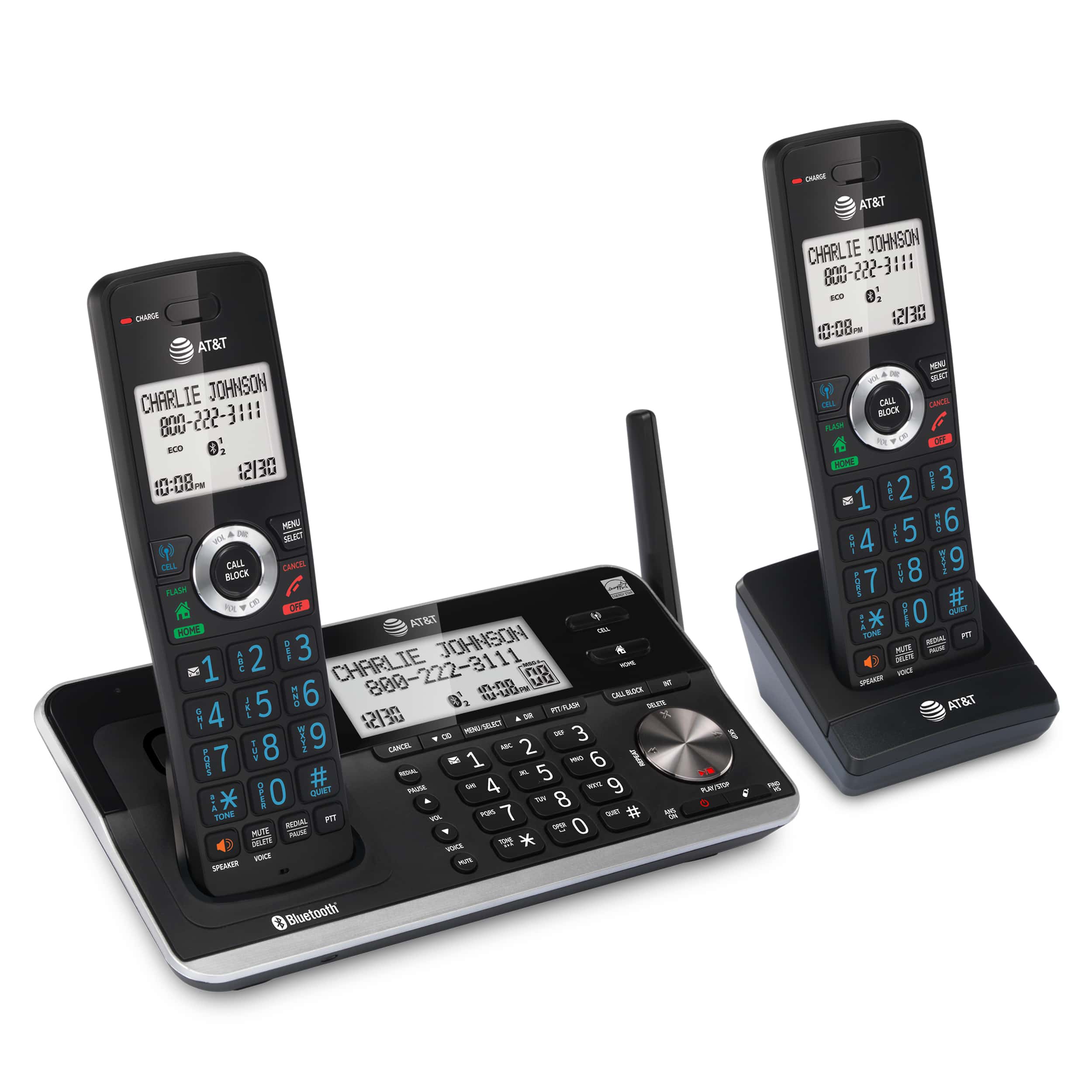 2-Handset Expandable Cordless Phone with Unsurpassed Range, Bluetooth Connect to Cell™, Smart Call Blocker and Answering System, DLP73210 - view 2