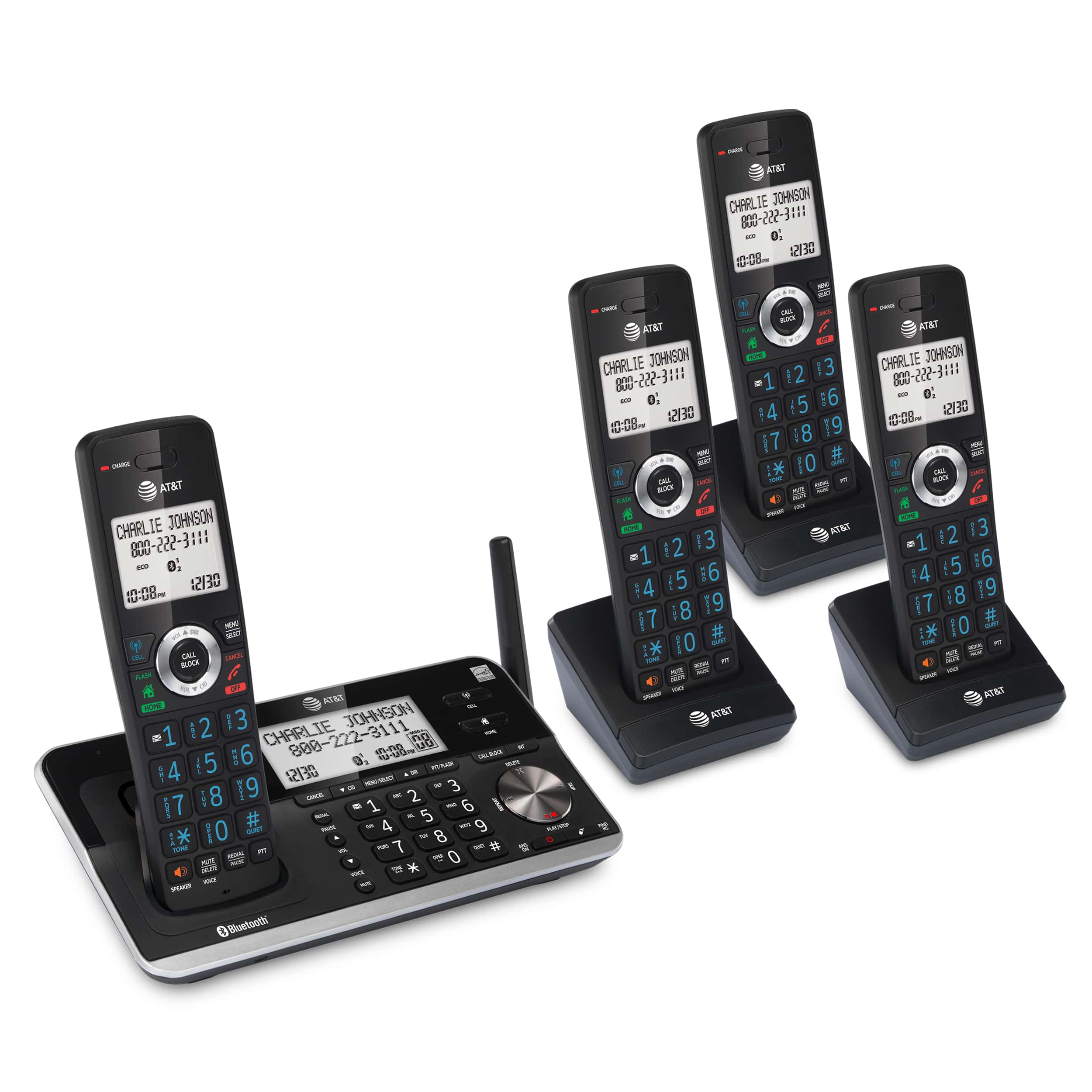 4-Handset Expandable Cordless Phone with Unsurpassed Range, Bluetooth Connect to Cell™, Smart Call Blocker and Answering System - view 3