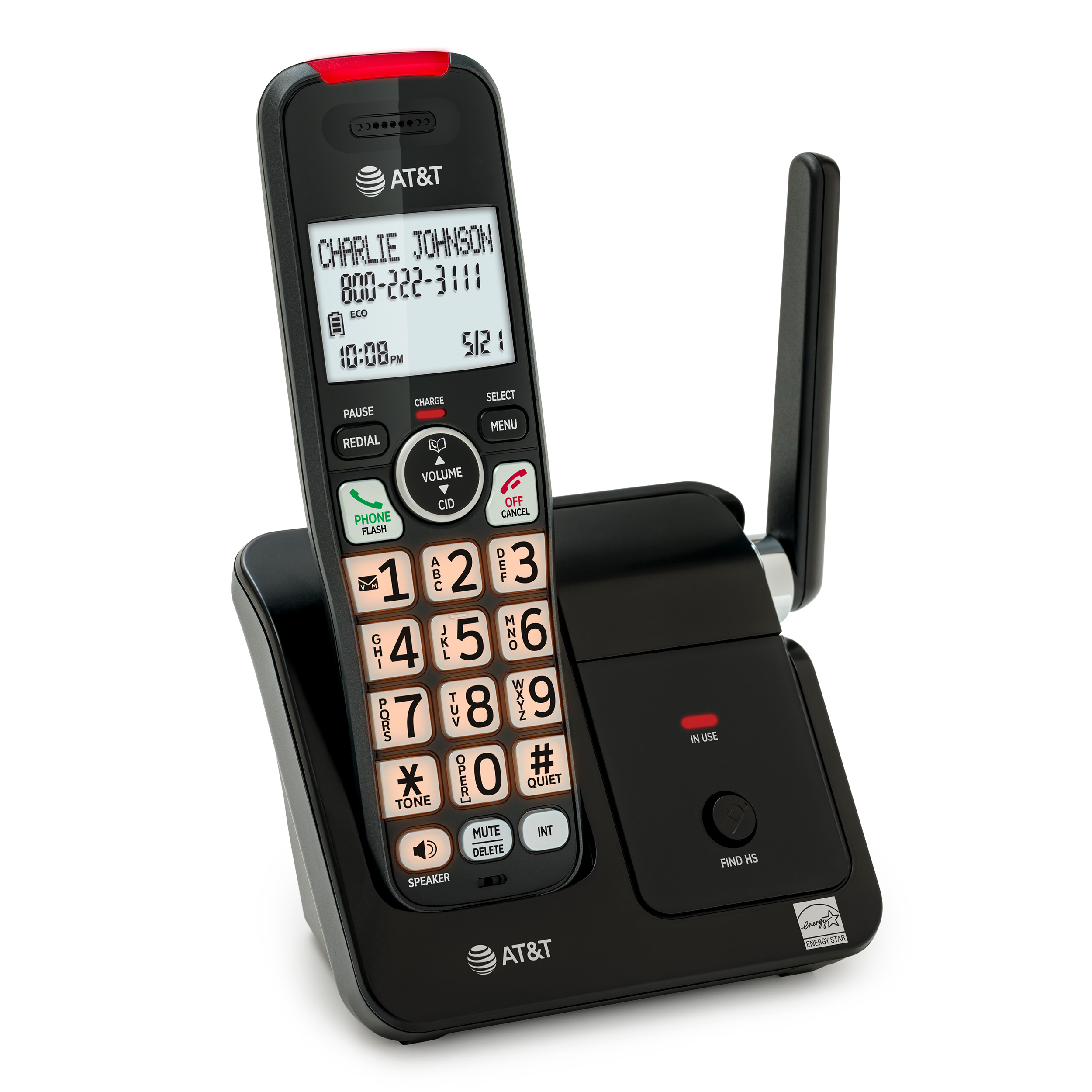 Corded Speakerphone with Call Blocker, and Display, Caller ID/Call Waiting, Simulated Full-duplex Handset Speakerphone, 2-inch White Backlit Display - view 3