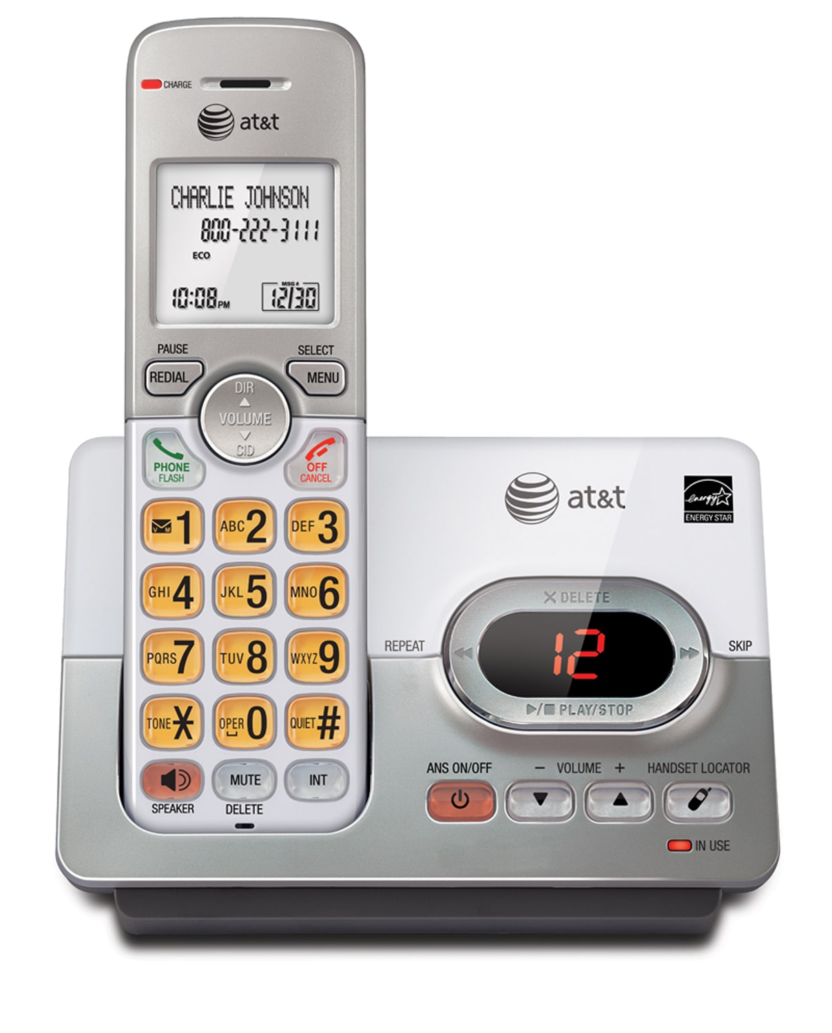 Cordless phone system with caller ID/call waiting - view 1