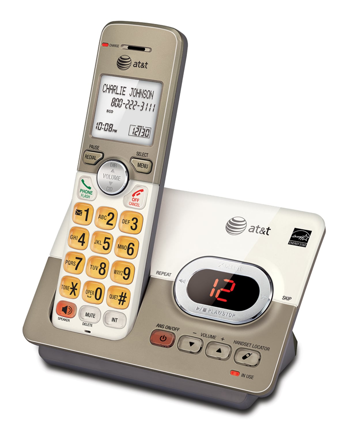 Cordless phone system with caller ID/call waiting - view 2