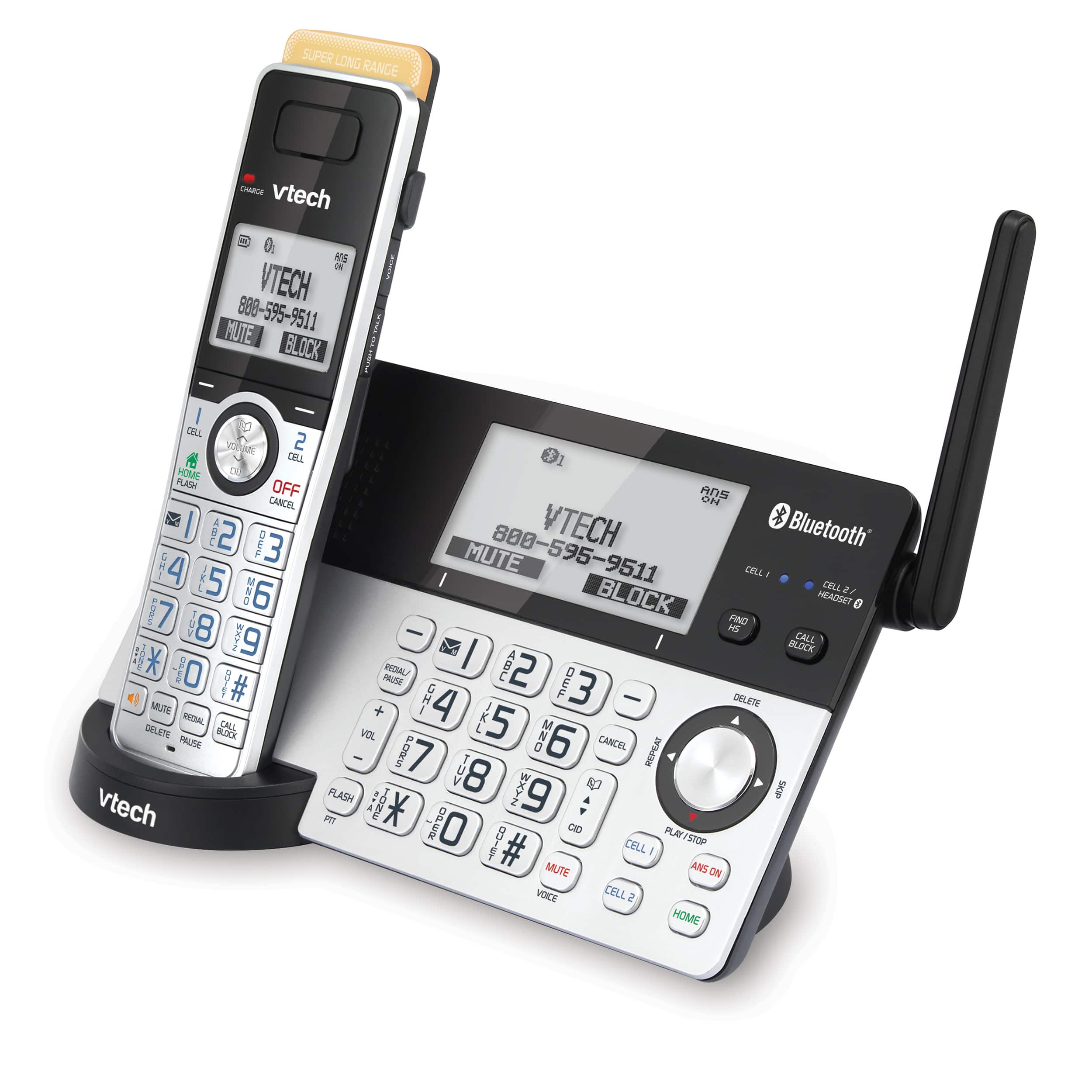 Expandable Cordless Phone with Super Long Range, Bluetooth Connect to Cell, Smart Call Blocker and Answering System, IS8151 - view 3